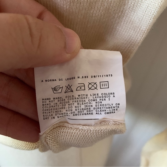 Celyn B. Elisabetta Franchi Ivory Lace Cut Outs Sweater IT 40 US 6 Sz Sm - Picture 13 of 13